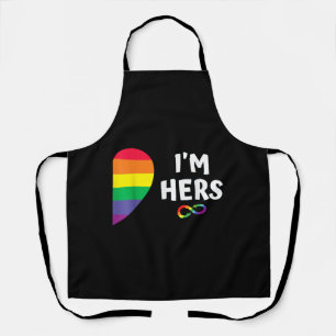 Delantal Soy la suya, mi pareja para el orgullo de la parej