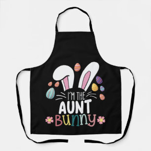 Delantal Soy La Tía Bunny Pascua Ropa Familiar Combinando