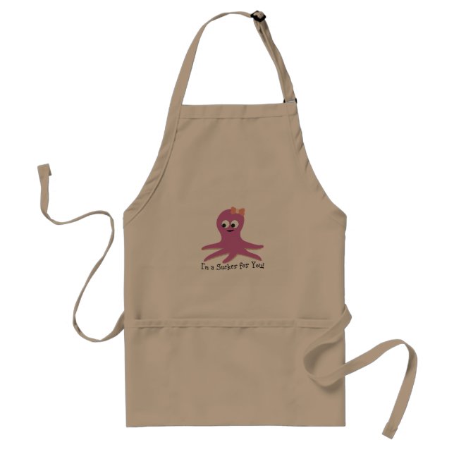 Delantal ¡Soy un chupón para ti! Octopus rosado (Frente)