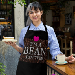 Delantal Soy un devoto de Bean, aparador de café