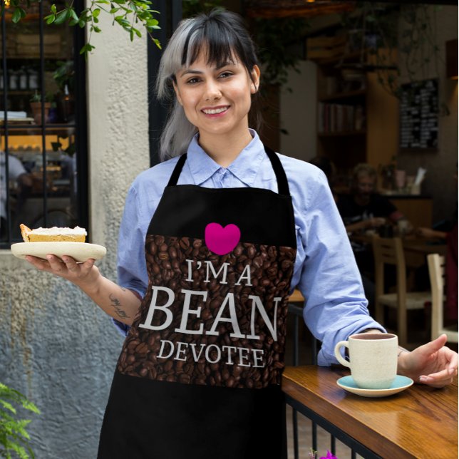 Delantal Soy un devoto de Bean, aparador de café (Subido por el creador)
