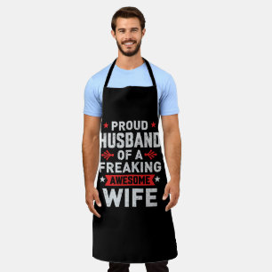 Delantal Soy un Esposo Orgulloso de una esposa increíble.