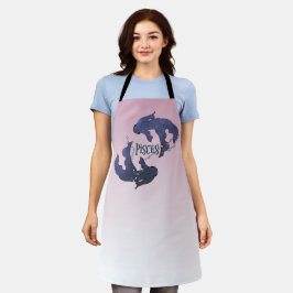 Delantal Soy Un Pisces Zodiac. Rótulo Zodiac De Pisces