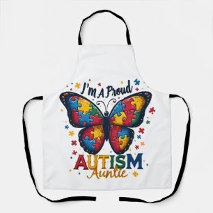 Delantal Soy una orgullosa tía de autismo concientización s