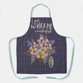 Delantal "Soy Wheely WonMaravilloso" Punny Floral Apron