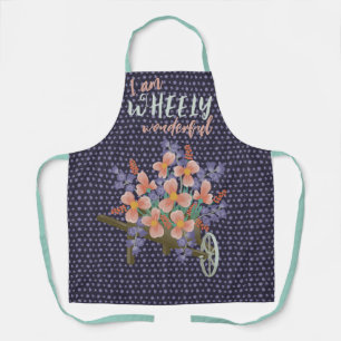 Delantal "Soy Wheely WonMaravilloso" Punny Floral Apron