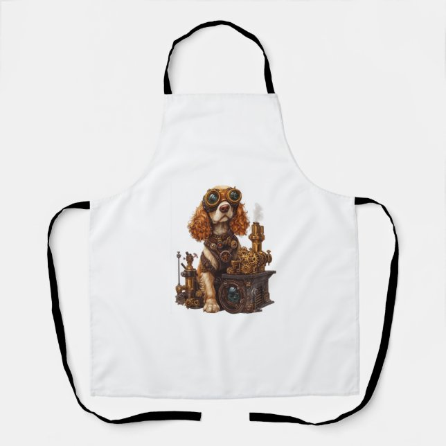 Delantal Spaniel Steampunk � Inventor de Perros Victoriano (Anverso)