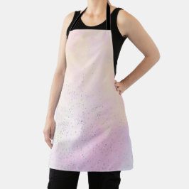 Delantal Sparkle Purpurina color de agua rosa Apron