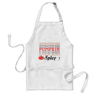Delantal Spice de calabaza repite texto - Otoño
