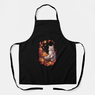 Delantal Spice de calabaza todo el otoño - Gato amante A