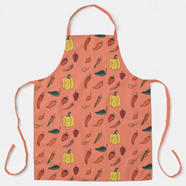 Delantal Spicy Hot Chili Peppers Apron (Anverso)