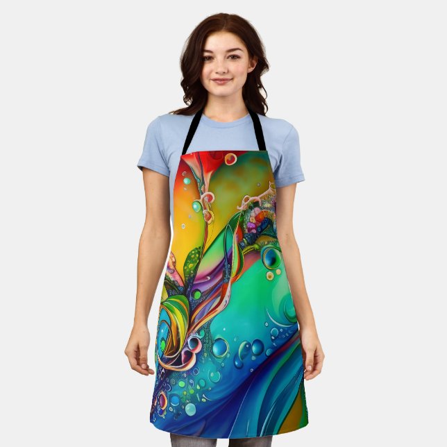 Delantal ¡Splash! Burbujas coloridas Resumen (Gastado)