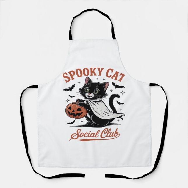Delantal Spookone Cat Social Club PNG - Cute Kitten Classic (Anverso)