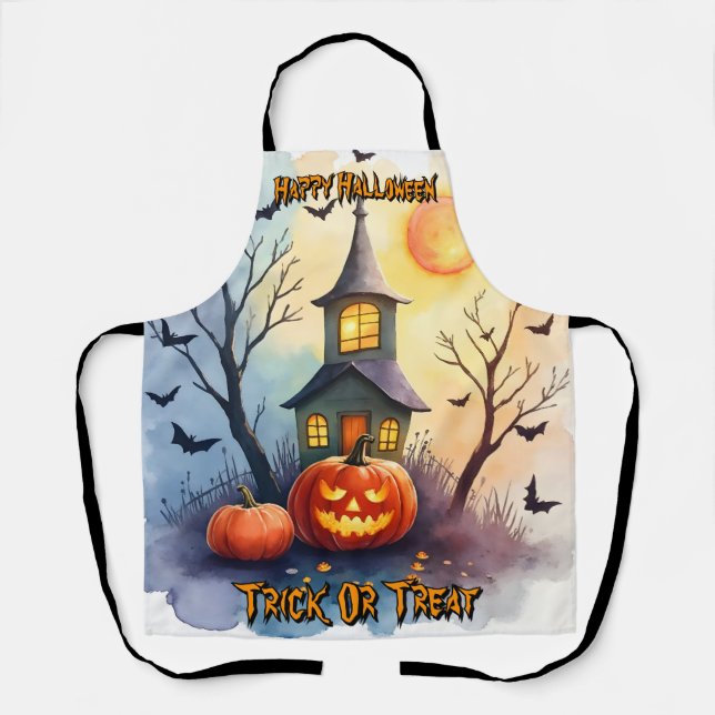 Delantal Spooky Cute Modern Halloween Collection (Anverso)