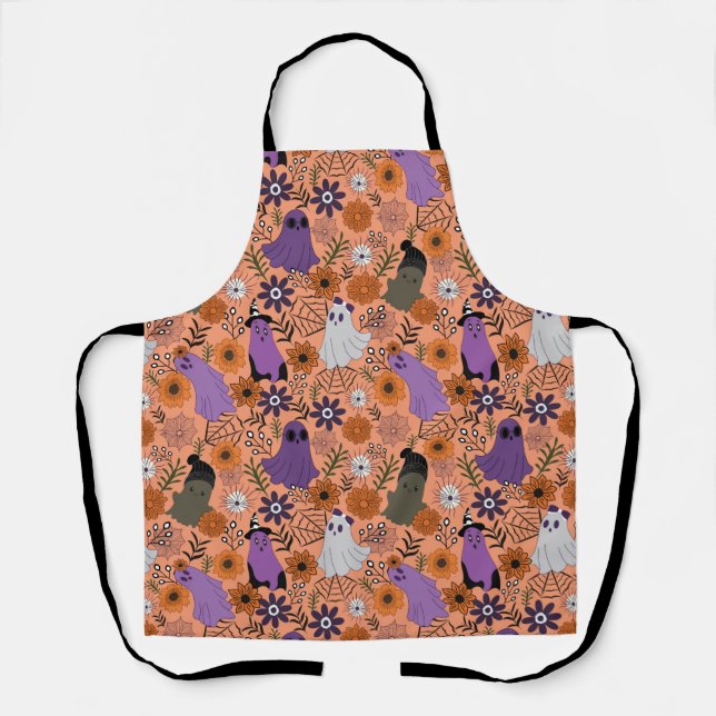 Delantal Spooky floral (Anverso)