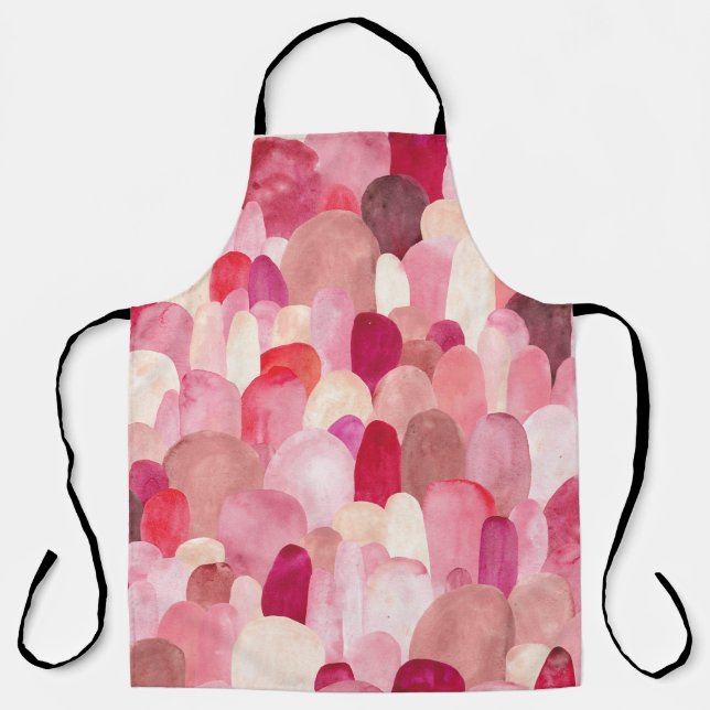 Delantal Spot Medley: Sueño Textil Rosa-Rojo. (Anverso)
