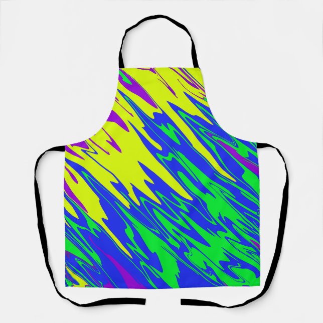 Delantal Spray Paint Mardi Gras Blue (Anverso)