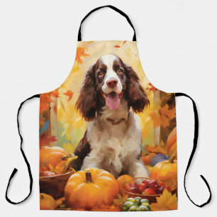 Delantal Springer Spaniel Acción de Gracias de Otoño