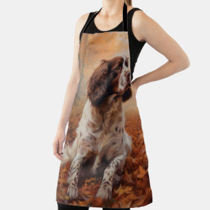 Delantal Springer Spaniel en otoño se inspira en las hojas