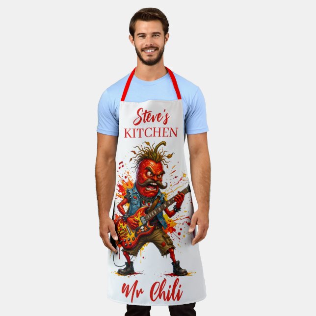 Delantal Sr Chili Rockstar Super Caliente (Gastado)