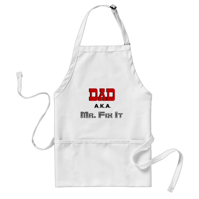 Delantal Sr. Fix It Novelty Apron del papá AKA (Frente)
