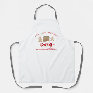 Delantal Sra. Claus Bakery Navidades, Mediano Apron