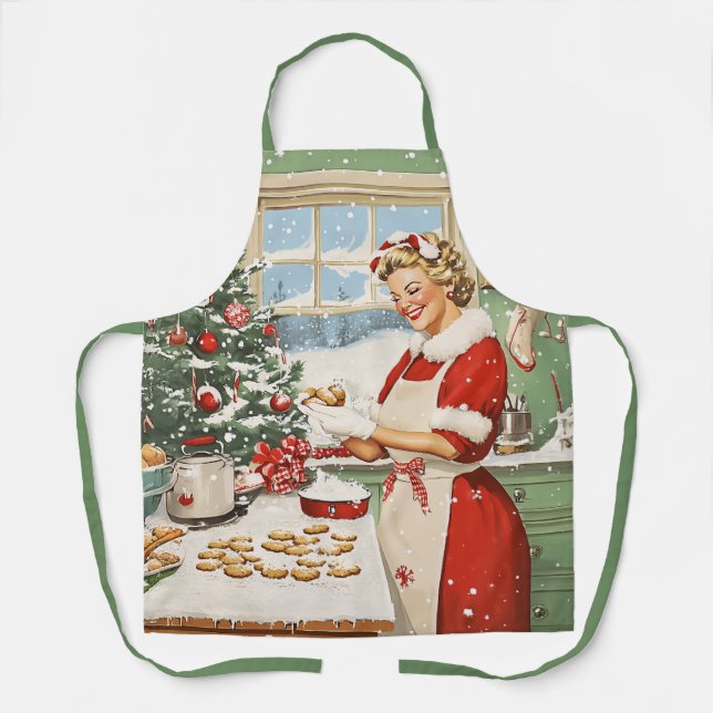 Delantal Sra. Claus Holiday Baking Delight (Anverso)