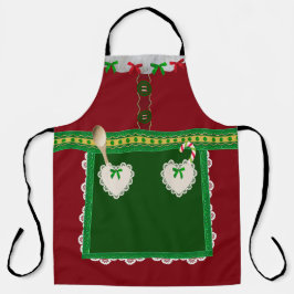 Delantal Sra. Claus Navidad Apron