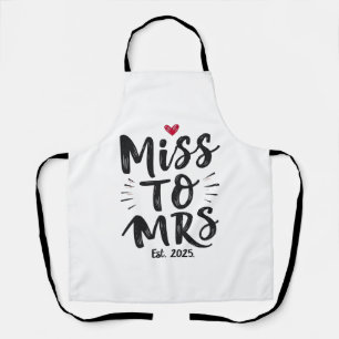 Delantal Srta. Est. 2025 Matrimonio de pareja de esposas