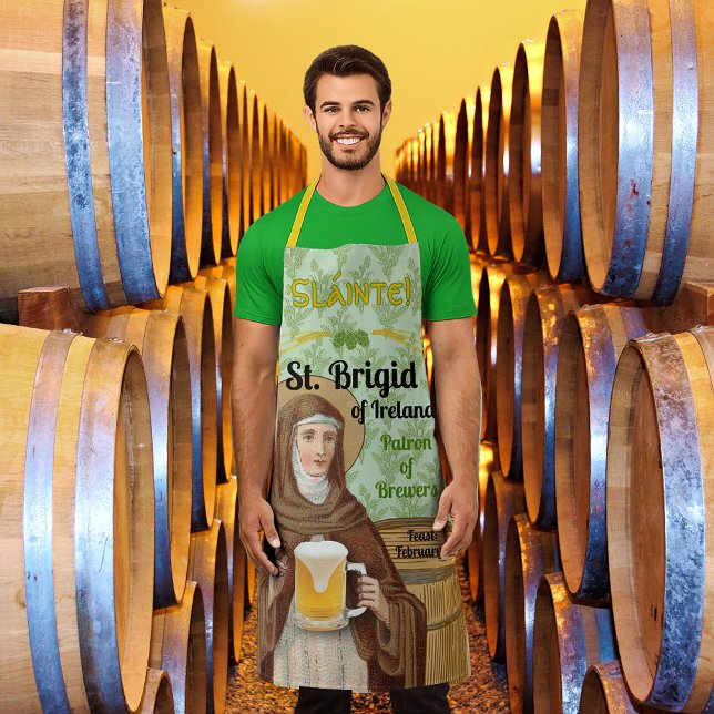 Delantal St. Brigid of Ireland and Her Barrel of Beer (Subido por el creador)