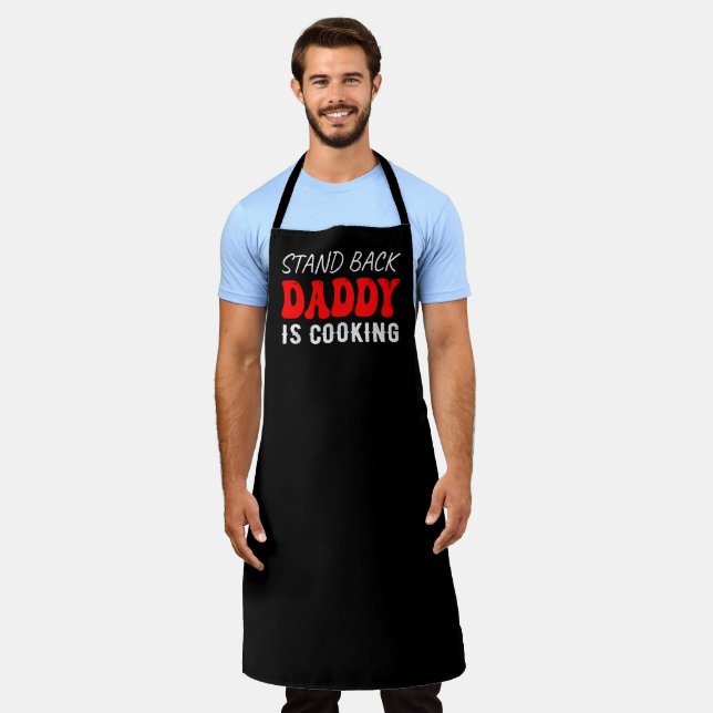 Delantal Stand Back Daddy is Cooking, Fundido (Gastado)