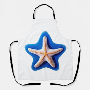 Delantal Starfish naranja en Blue Star Silhouette
