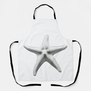 Delantal Starfish negro y blanco