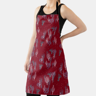 Delantal Starry Woods Apron - Rojo Navidades