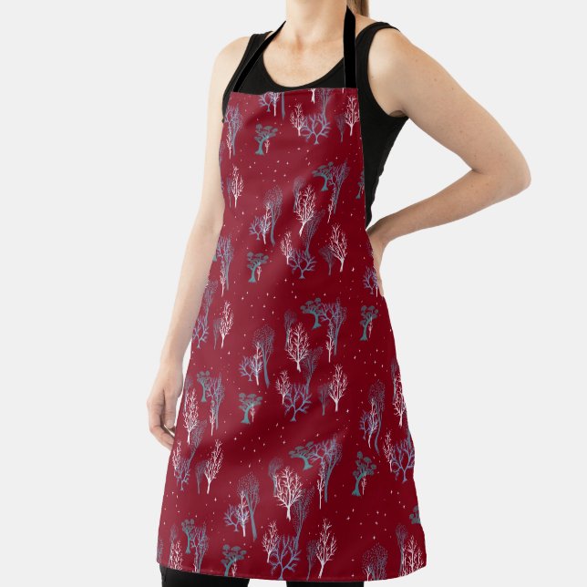 Delantal Starry Woods Apron - Rojo Navidades (in situ)