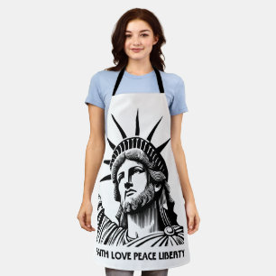 Delantal Statue of Liberty, Jesus, God, Holy Spirit, Faith