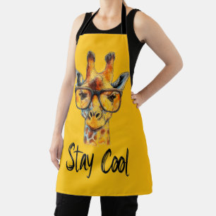 Delantal Stay Guay - Giraffe con Ilustracion de gafas de so