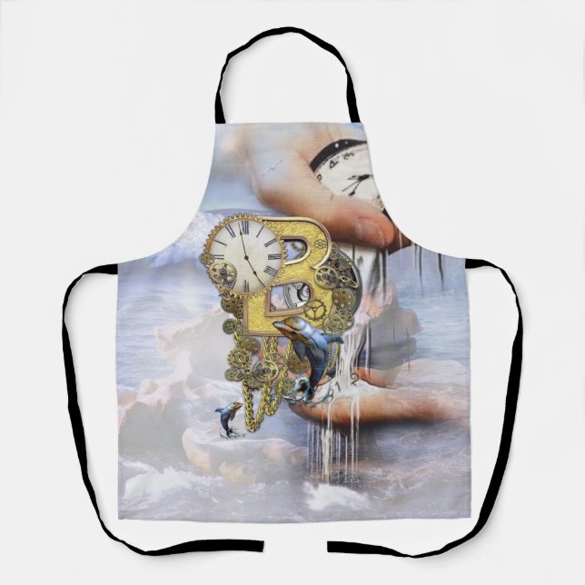 Delantal Steampunk Letra de cumpleaños B (Anverso)