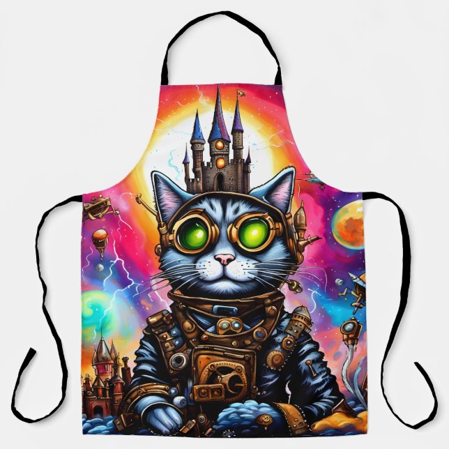 Delantal Steampunk Space Cat I (Anverso)