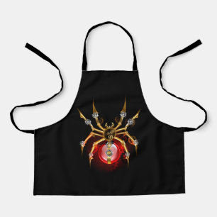 Delantal Steampunk spider on black