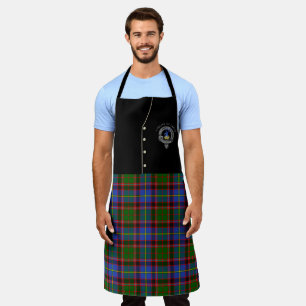 Delantal Stirling of Cador Clan Badge & Tartan Kilt Apron