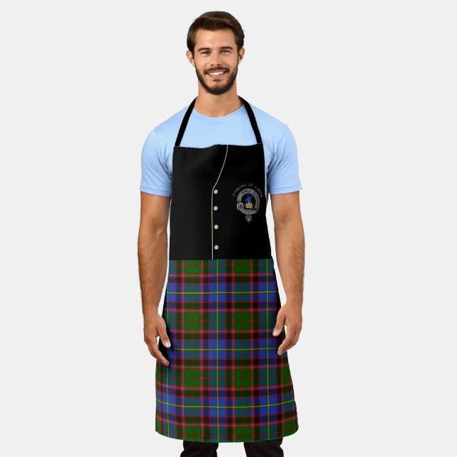 Delantal Stirling of Cador Clan Badge & Tartan Kilt Apron (Gastado)