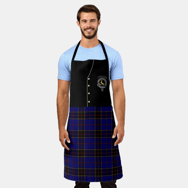 Delantal Strachan Clan Badge & Tartan Kilt Apron (Gastado)