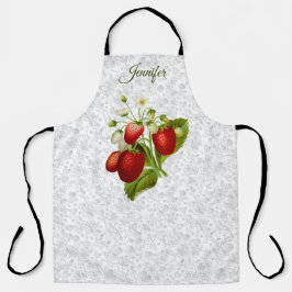 Delantal Strawberry Personalized Lace Look Kitchen Apron