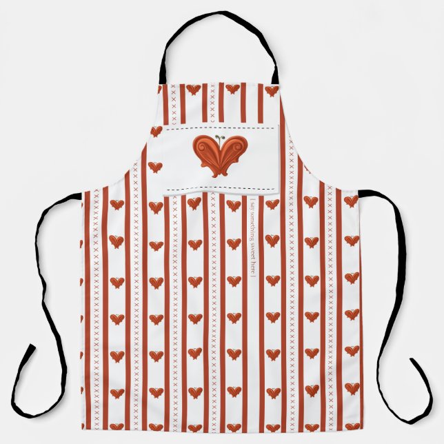 Delantal Stripes of Hearts (Anverso)