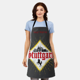 Delantal Stuttgart City Alemania Retro Skyline Vintage