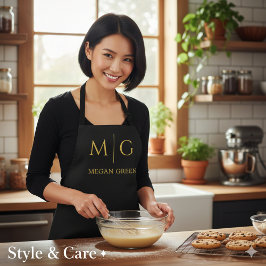 Delantal Stylish Monogram With Name Personalized