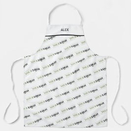 Delantal Su logotipo aquí Repetir el patrón de blanco perso