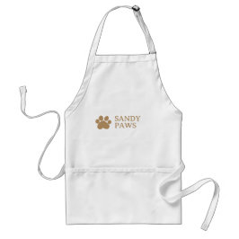 Delantal Su logotipo Nombre comercial Paw Print Dog Mascota