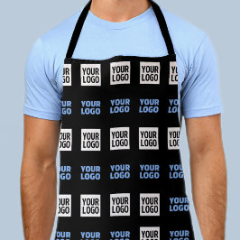 Delantal Su logotipo o imagen subida | Patrón geométrico